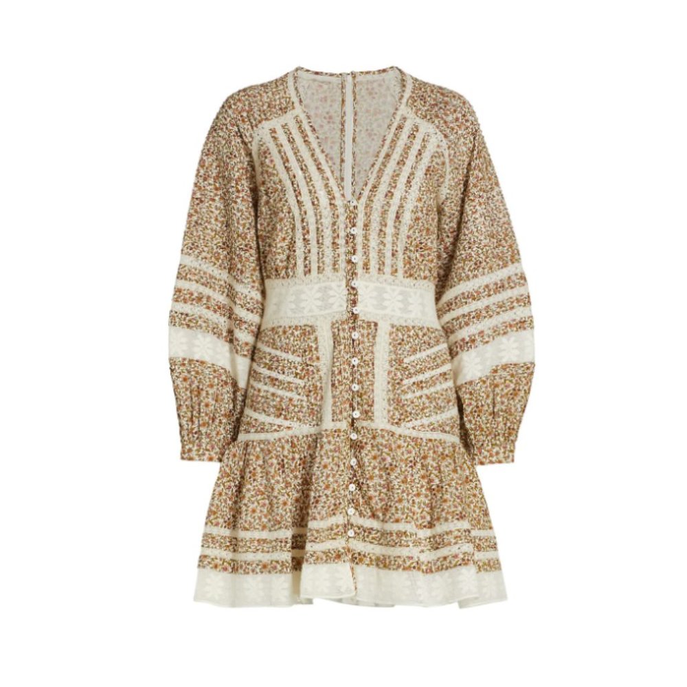 Veronica Beard Addilyn Floral Peasant Dress